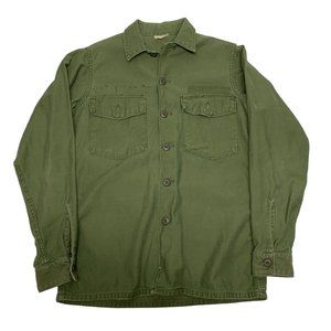 Vintage Olive Military Shirt M